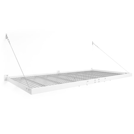 Newage Products Pro Series 4' x 8' Wall Mounted Steel Shelf, White, 2PK 40421